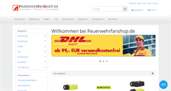 Desktop Screenshot of feuerwehrfanshop.de