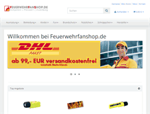 Tablet Screenshot of feuerwehrfanshop.de